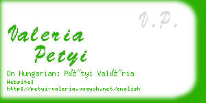 valeria petyi business card